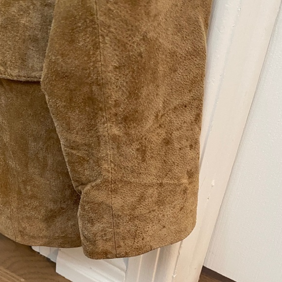 Vintage Massini Brown Genuine Leather Suede Blazer, Small - Picture 9 of 14